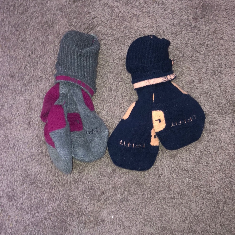 Two pairs of Nike Elite socks